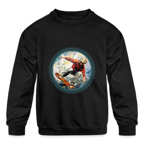 Skateboarding Fuel - Kids' Crewneck Sweatshirt