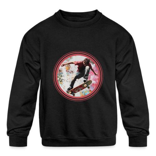 Skateboarding Soul - Kids' Crewneck Sweatshirt