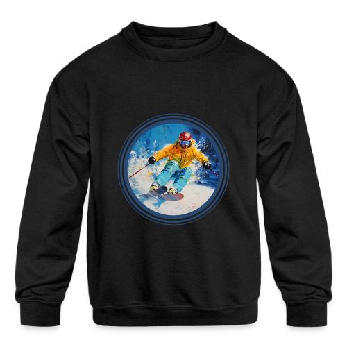 Born for Skiing - Kids' Crewneck Sweatshirt
