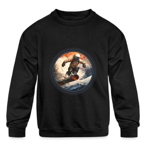 Snowboarding Elevation - Kids' Crewneck Sweatshirt