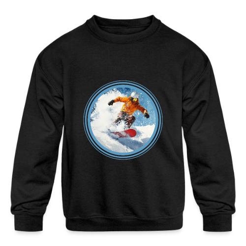 Snowboarding Edge - Kids' Crewneck Sweatshirt