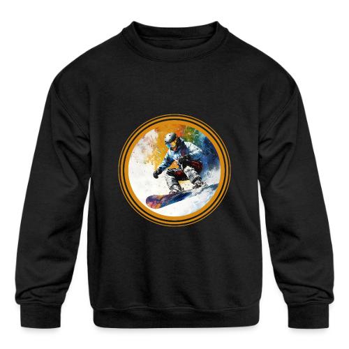 Snowboarding Dreams - Kids' Crewneck Sweatshirt