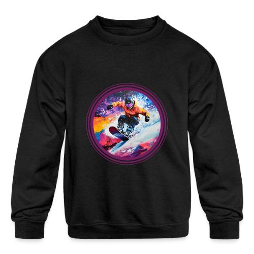 Snowboarding Spirit - Kids' Crewneck Sweatshirt