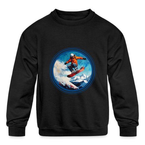 Snowboarding Vibes - Kids' Crewneck Sweatshirt