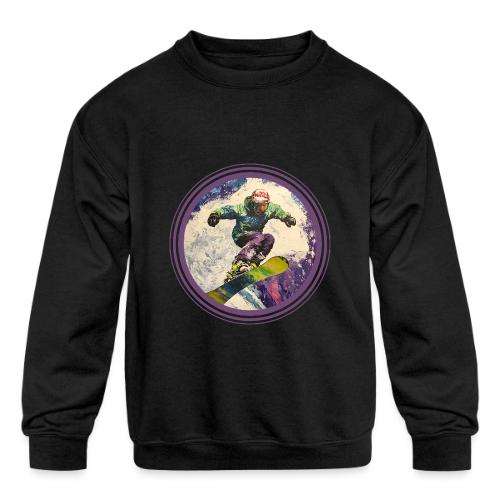 Snowboarding Soul - Kids' Crewneck Sweatshirt