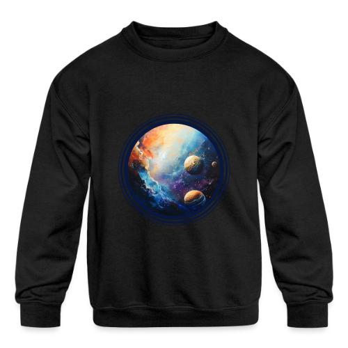 Nebula of Planets - Kids' Crewneck Sweatshirt