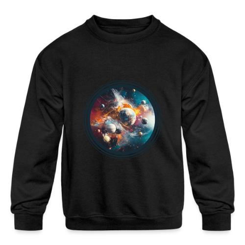 Planets in Acrylic Dreams - Kids' Crewneck Sweatshirt
