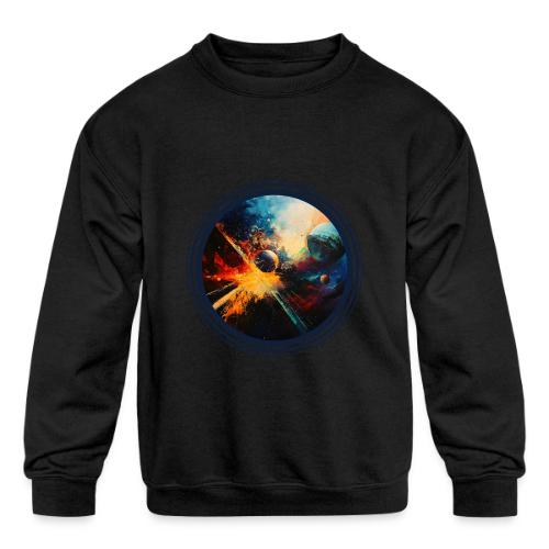 Planets in Turmoil - Kids' Crewneck Sweatshirt