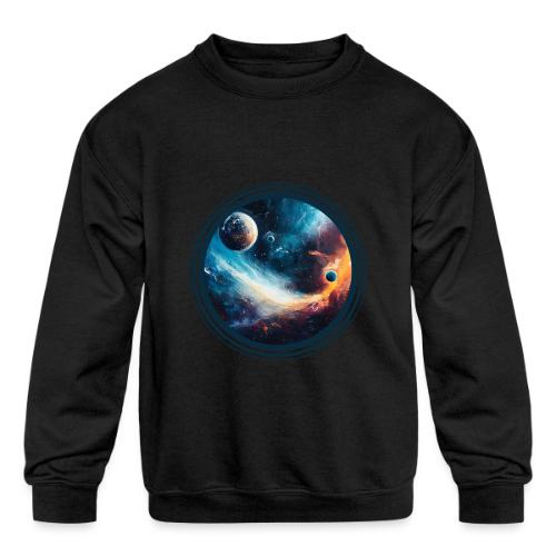 Planets Among Colors - Kids' Crewneck Sweatshirt