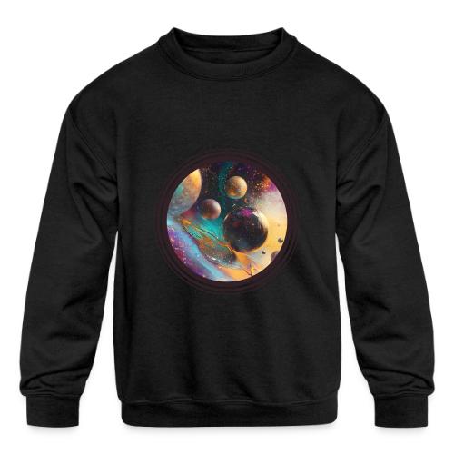 Planets in the Abstract - Kids' Crewneck Sweatshirt