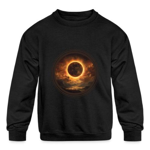 Eclipse Canvas - Kids' Crewneck Sweatshirt