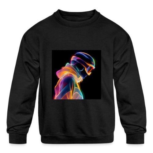 Snowboarding: Neon Gravity Ride - Kids' Crewneck Sweatshirt