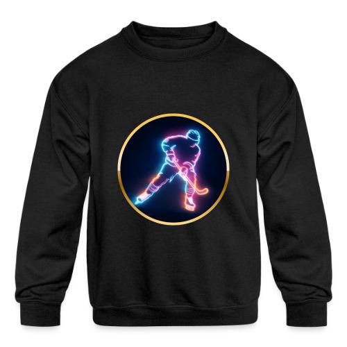 Golden Neon Hockey - Kids' Crewneck Sweatshirt