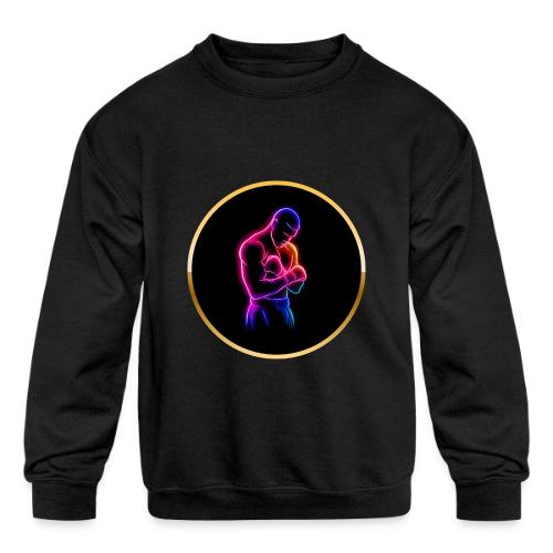 Boxing: Neon Power Guard - Kids' Crewneck Sweatshirt