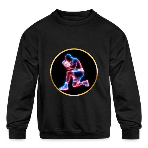 Neon Boxing Focus - Kids' Crewneck Sweatshirt