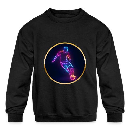 Soccer: Neon Golden Goal - Kids' Crewneck Sweatshirt