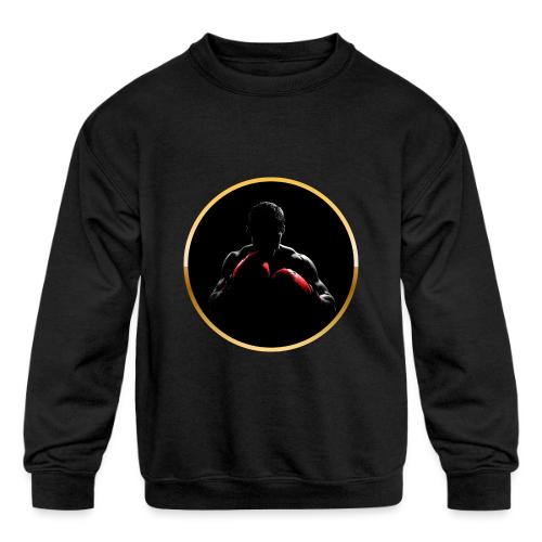 Boxing: Crimson Gloves Fighter - Kids' Crewneck Sweatshirt
