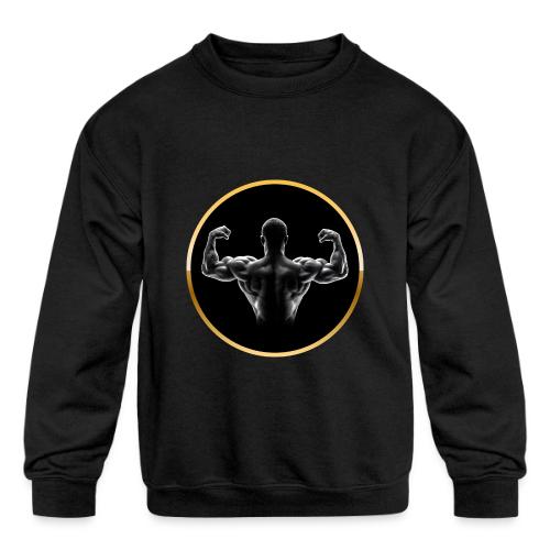 Bodybuilding: Golden Back Power - Kids' Crewneck Sweatshirt