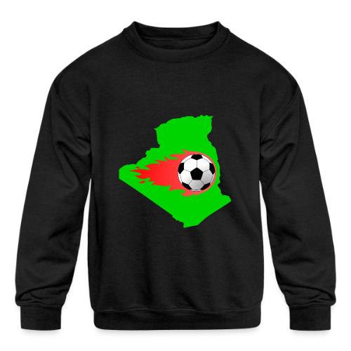 Algerian Football Fire - Kids' Crewneck Sweatshirt