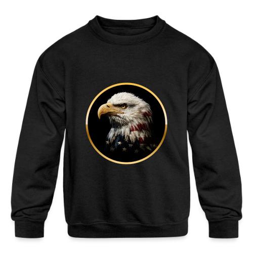 America: Golden Freedom Crest - Kids' Crewneck Sweatshirt