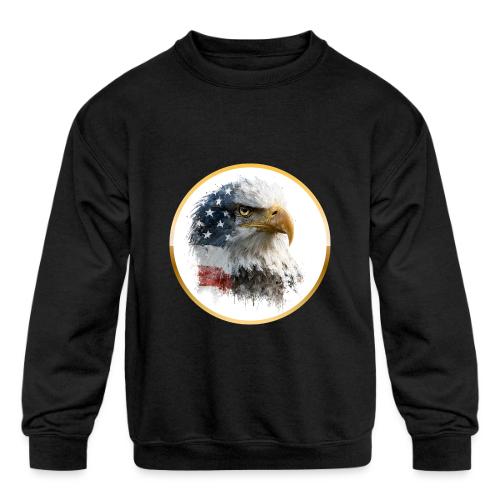 USA: Patriot Wing Emblem - Kids' Crewneck Sweatshirt