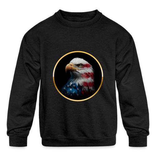 USA: Liberty Emblem - Kids' Crewneck Sweatshirt