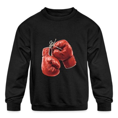Boxing: Hanging Gloves Icon - Kids' Crewneck Sweatshirt