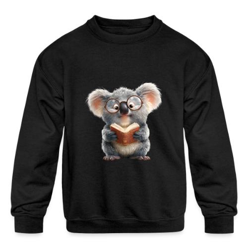 3D Gamer Koala Cozy Cartoon Design - Kids' Crewneck Sweatshirt