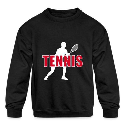 Red Court Tennis - Kids' Crewneck Sweatshirt