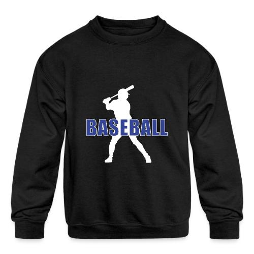 Classic Baseball Swing - Kids' Crewneck Sweatshirt
