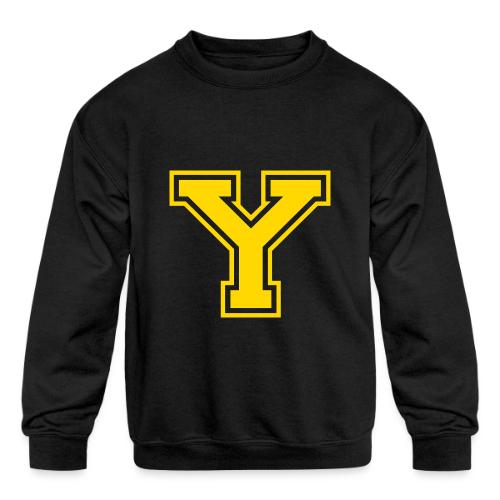 Letter Y – Capital Athletic Alphabet Monogram - Kids' Crewneck Sweatshirt