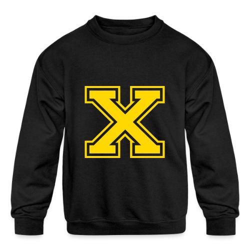 Letter X – Capital Athletic Alphabet Monogram - Kids' Crewneck Sweatshirt