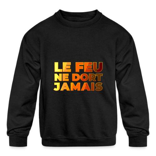 Fire never sleeps - Kids' Crewneck Sweatshirt