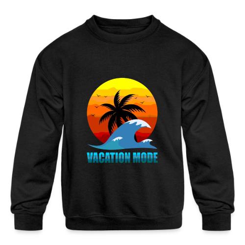 Vacation mode: Sunset Escape - Kids' Crewneck Sweatshirt