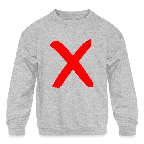 X, Big Red X - Kids' Crewneck Sweatshirt