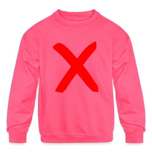 X, Big Red X - Kids' Crewneck Sweatshirt