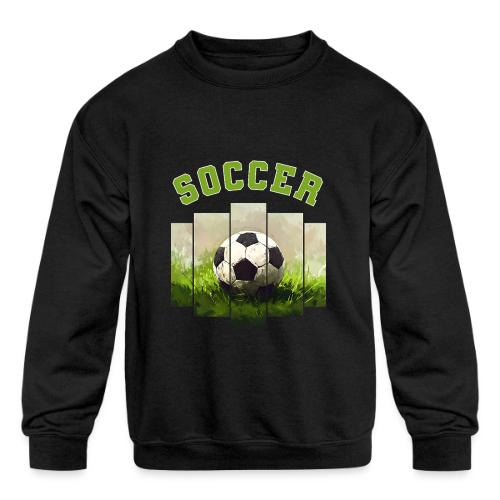Soccer Focus - Kids' Crewneck Sweatshirt