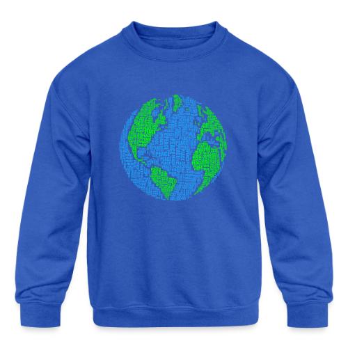 Global PEACE Sphere - Kids' Crewneck Sweatshirt