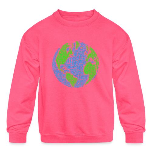 Global PEACE Sphere - Kids' Crewneck Sweatshirt