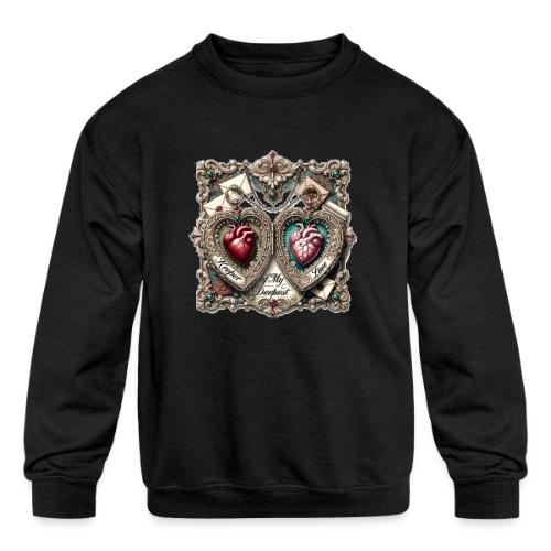 Keeper of My Deepest Love Victorian Locket T-Shirt - Kids' Crewneck Sweatshirt
