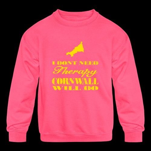 Don't need therapy/Cornwall - Kids' Crewneck Sweatshirt