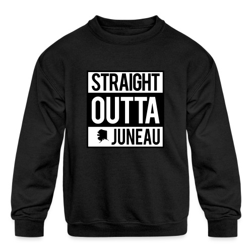 Straight Outta Juneau Alaska - Kids' Crewneck Sweatshirt