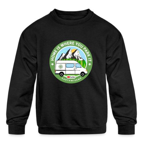 Van Home Travel / La maison est l’endroit où vous la garez / Van - Molleton à encolure ras-du-cou pour enfants