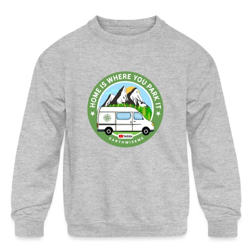 Van Home Travel / Home is where you park it / Van - Kids' Crewneck Sweatshirt