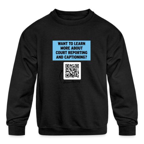 2023 CRCW Want to learn more - Kids' Crewneck Sweatshirt