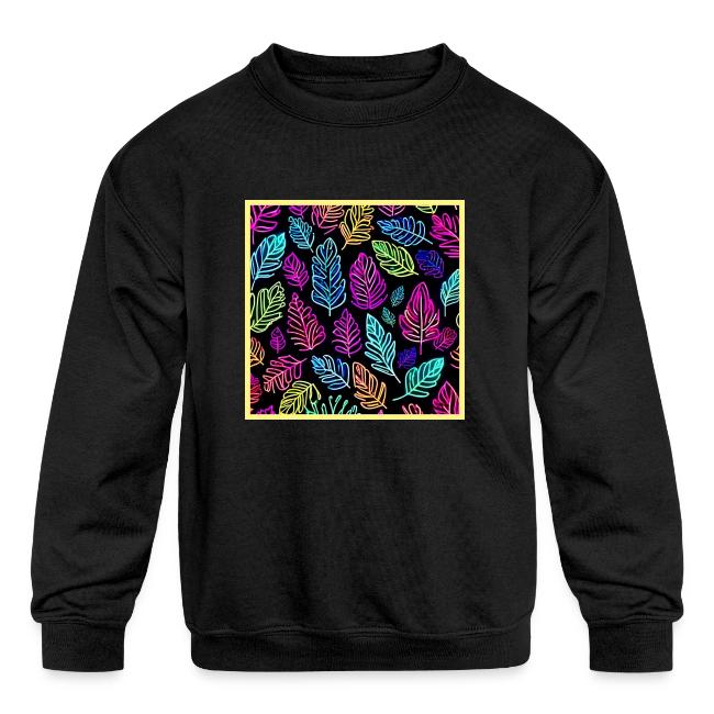 Luminous Foliage Tapestry: Neon Leaves Symphony