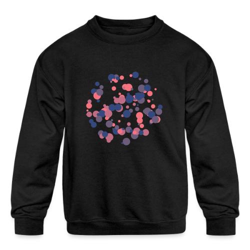 abstract circles pattern - Kids' Crewneck Sweatshirt