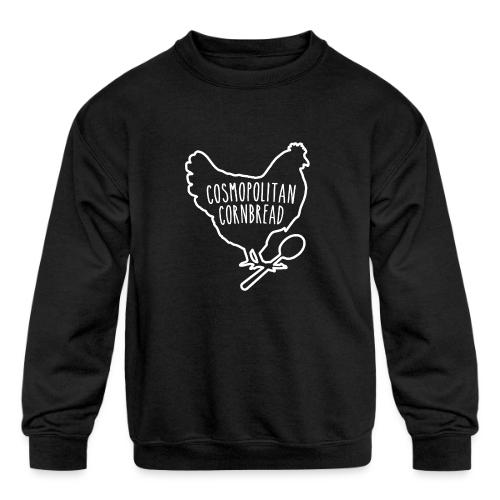 Cosmopolitan Cornbread Hen & Spoon Logo - Kids' Crewneck Sweatshirt