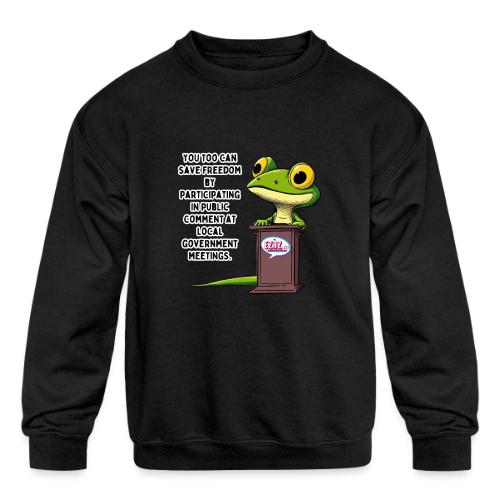 Public Comment Lizard Design - Kids' Crewneck Sweatshirt