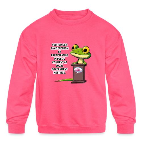 Public Comment Lizard Design - Kids' Crewneck Sweatshirt